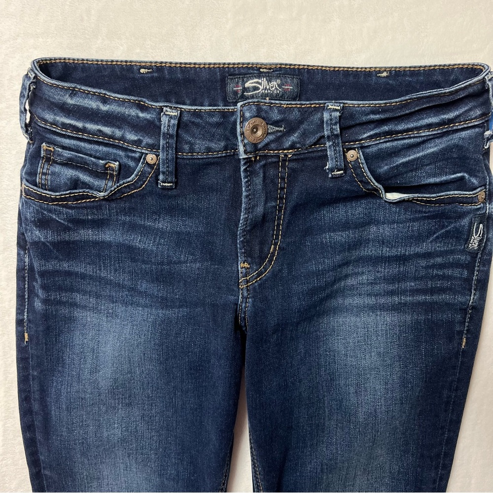 Silver Jeans Co Dark Blue Suki Skinny Crop Jeans Women’s Size 30
